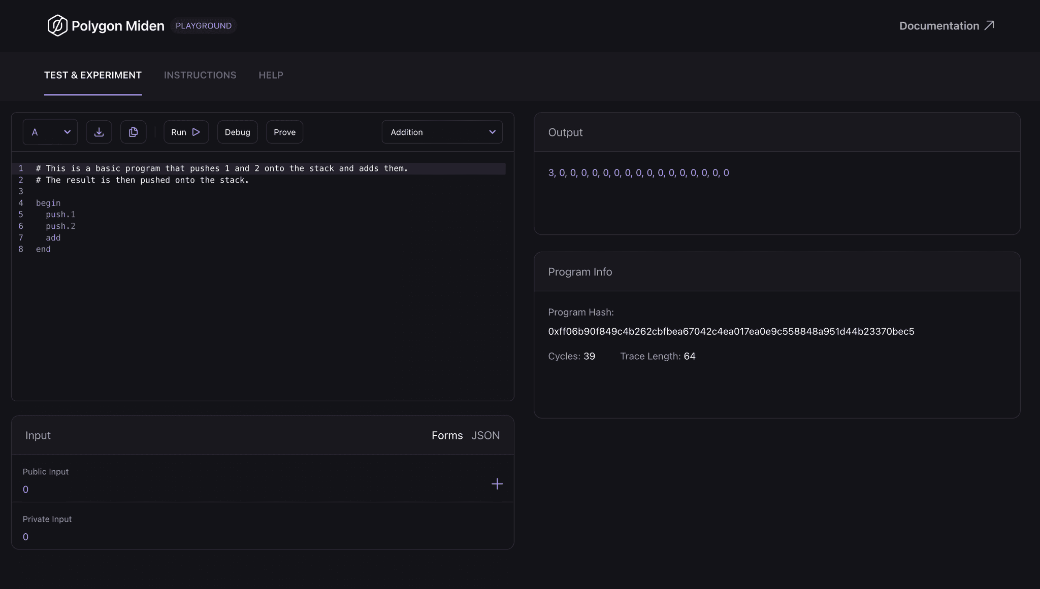 Polygon Miden interface