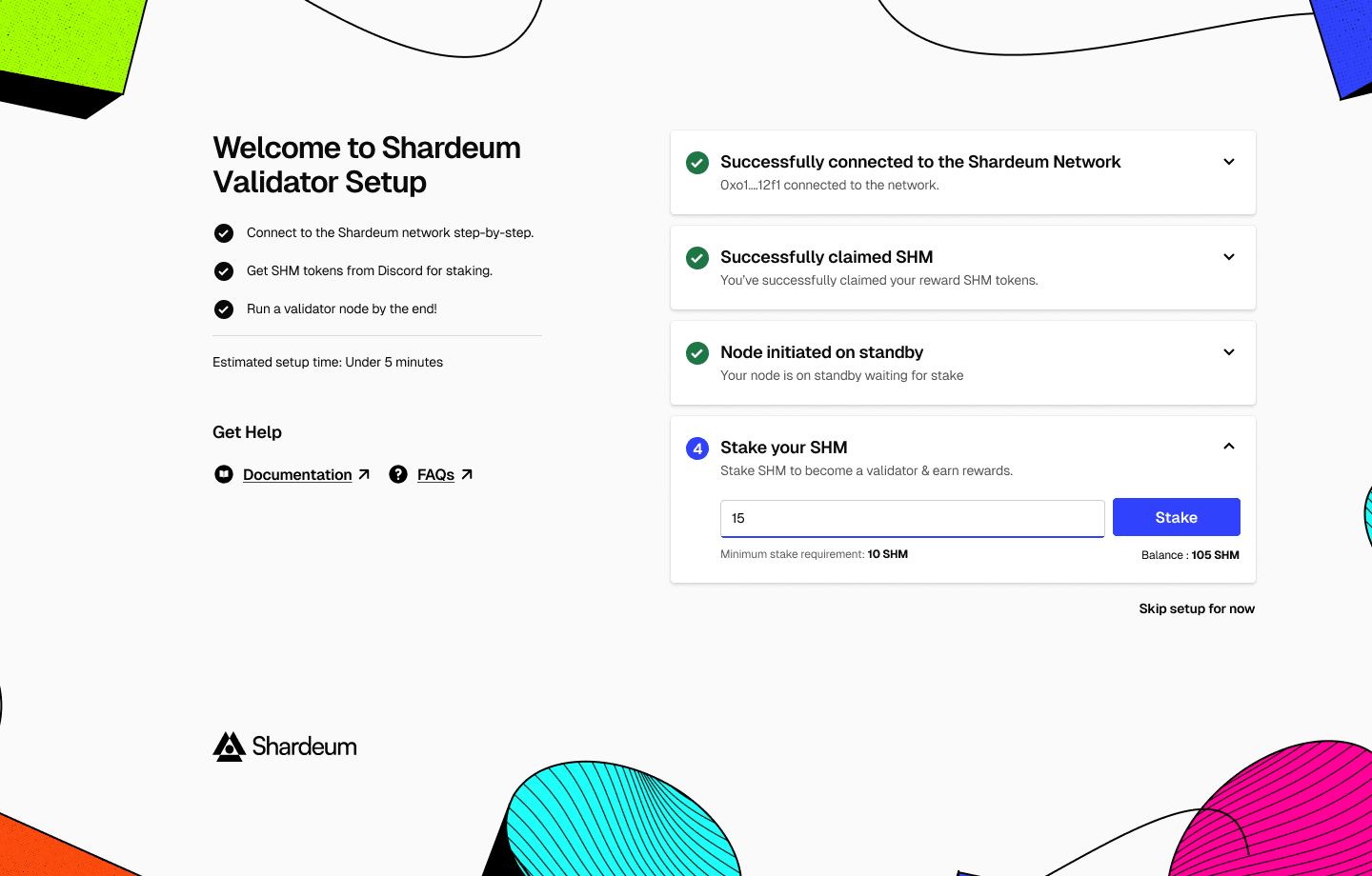 Shardeum interface